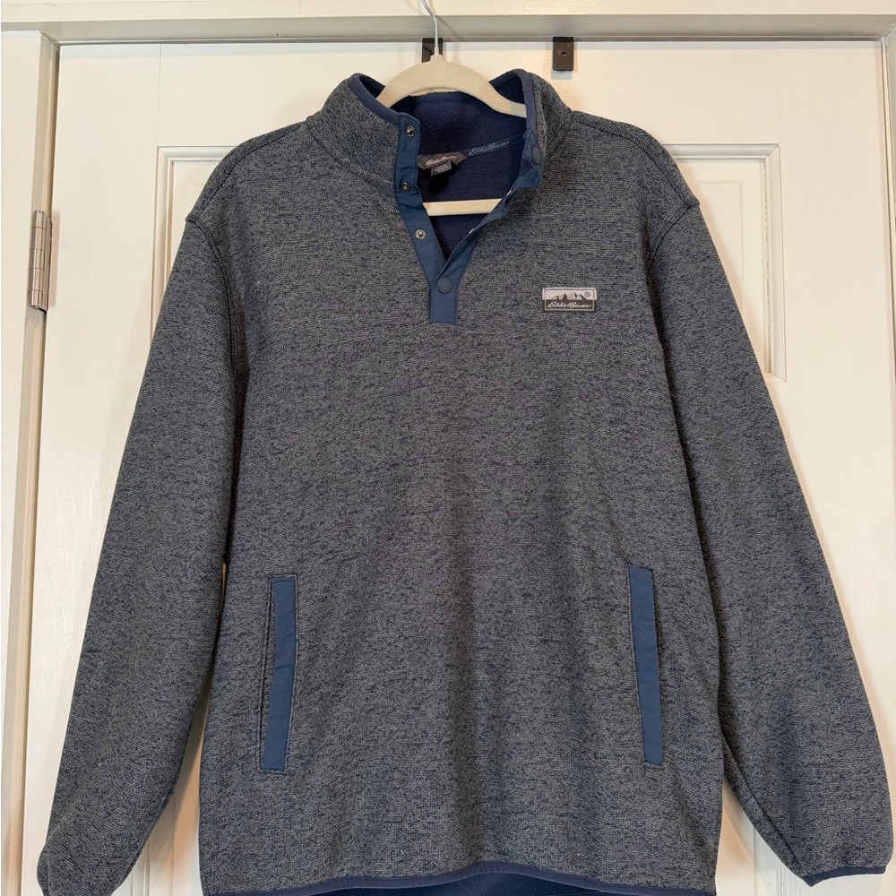 Eddie Bauer Charcoal and Navy Knit Sweater
